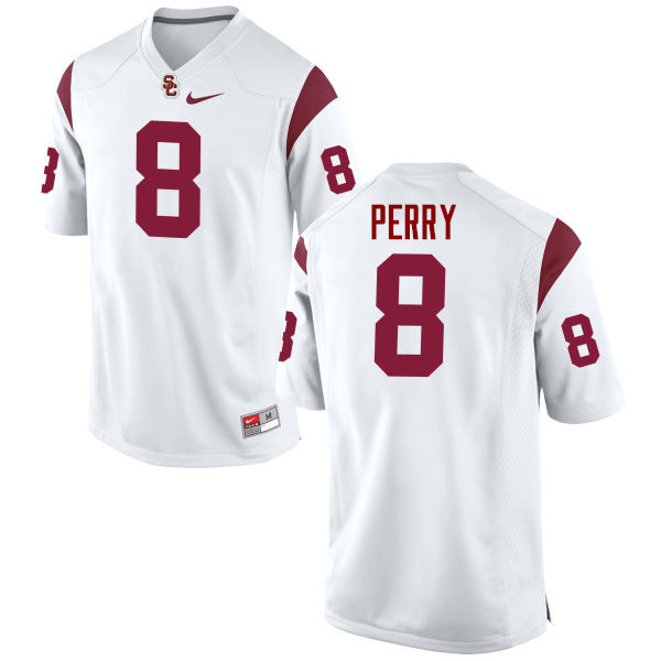 Men #8 Nick Perry USC Trojans College Football Jerseys-White